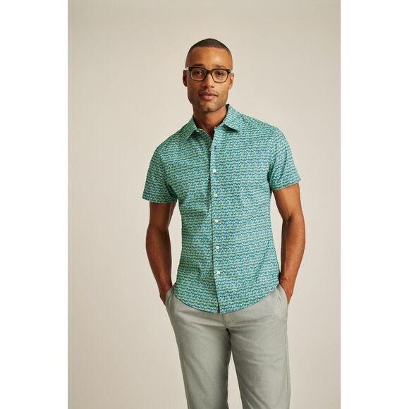 Bonobos Riviera Short Sleeve Men's Shirt Buttondown Printed Slim Fit M 268852